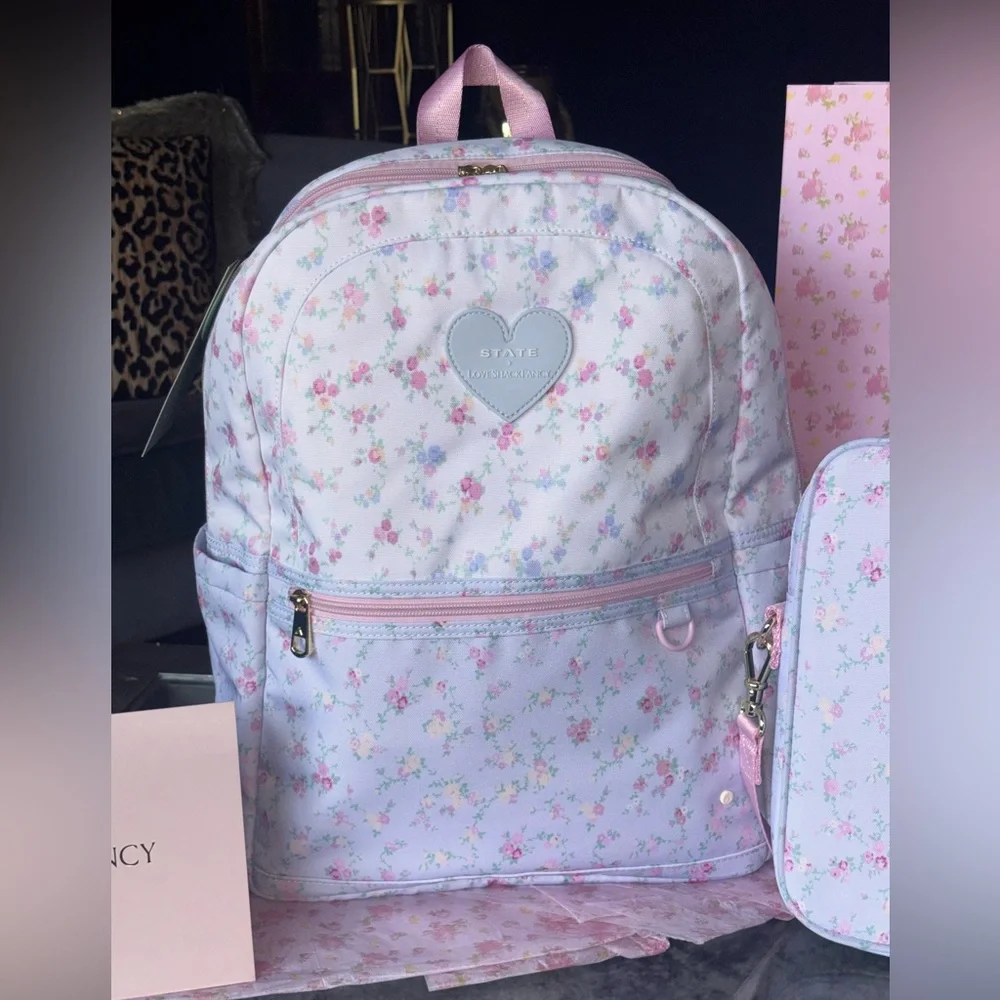 LoveShackFancy State Kane Backpack & Laptop case / carrier set - Picture 4 of 12
